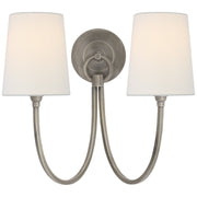 Reed 2-Light Wall Sconce in Antique Nickel