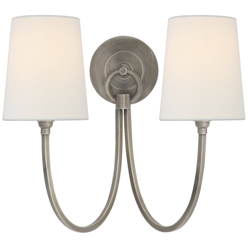 Reed 2-Light Wall Sconce in Antique Nickel
