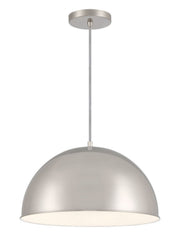 Vantage 15" Dome Pendant in Brushed Nickel