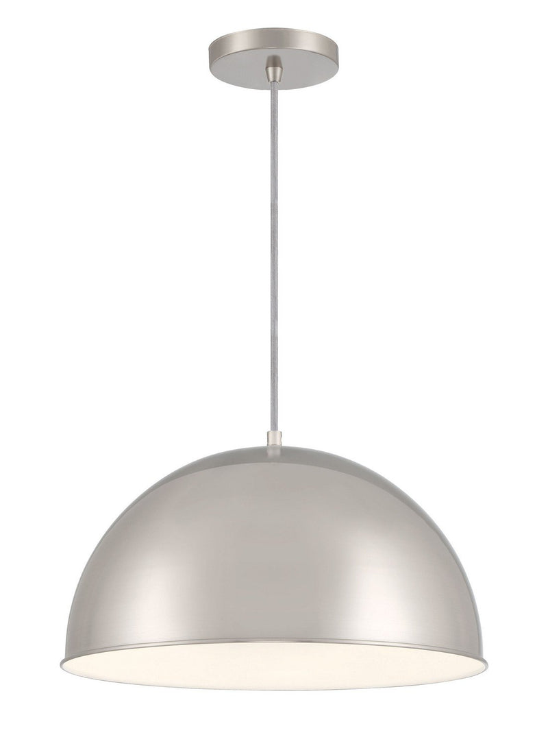 Vantage 15" Dome Pendant in Brushed Nickel