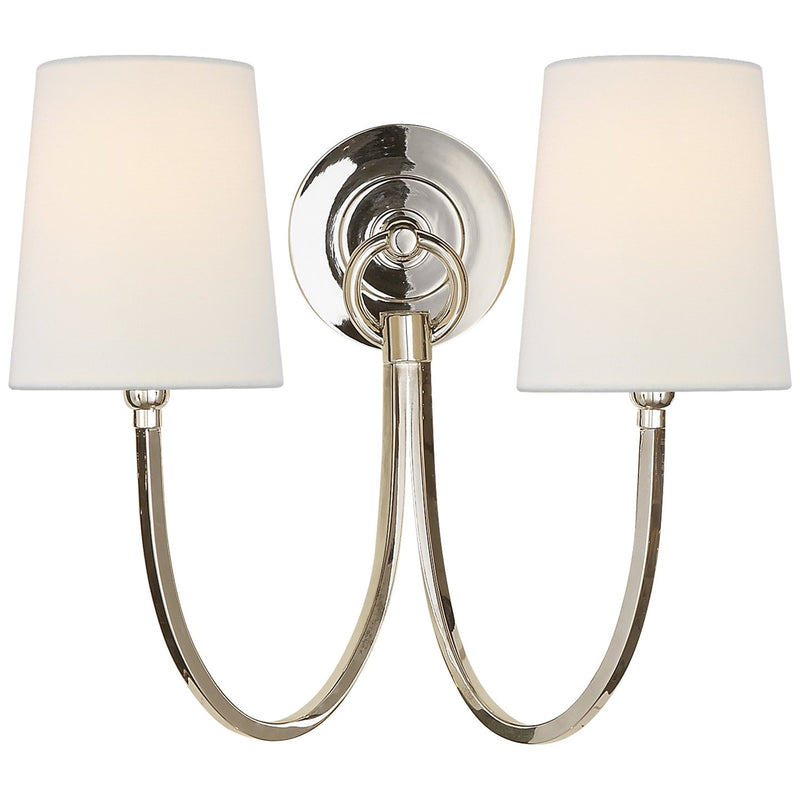 Reed 2-Light Wall Sconce in Polished Nickel