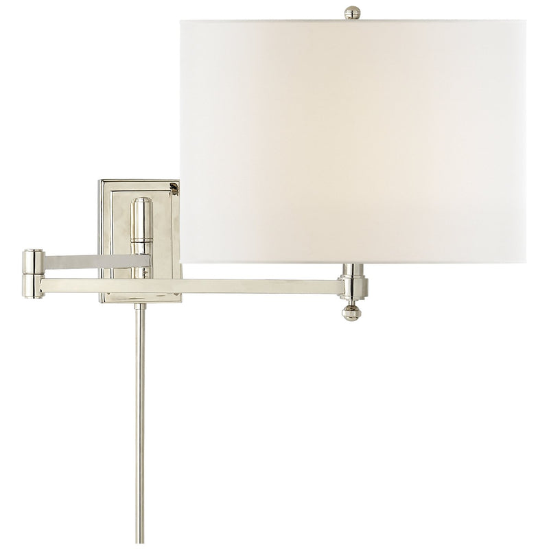 Hudson Swing Arm Wall Lamp in Polished Nickel