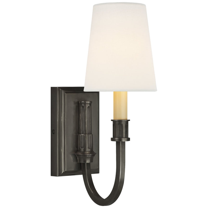 Modern Library Wall Sconce in Bronze