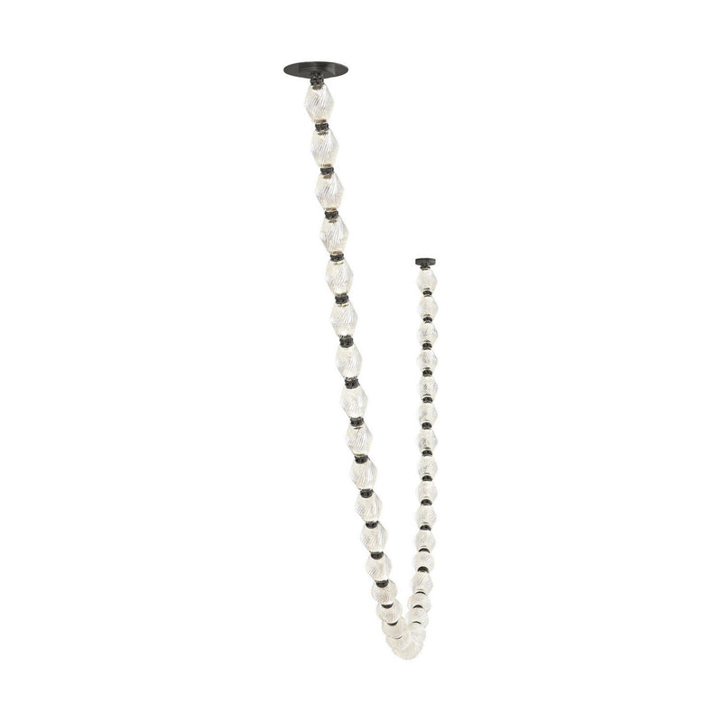 Collier 108 Pendant in Dark Bronze Integrated with Clear Textured Glass