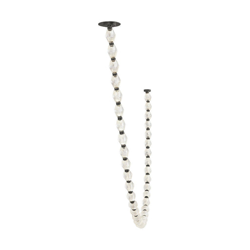 Collier 108 Pendant in Dark Bronze Integrated with Clear Textured Glass
