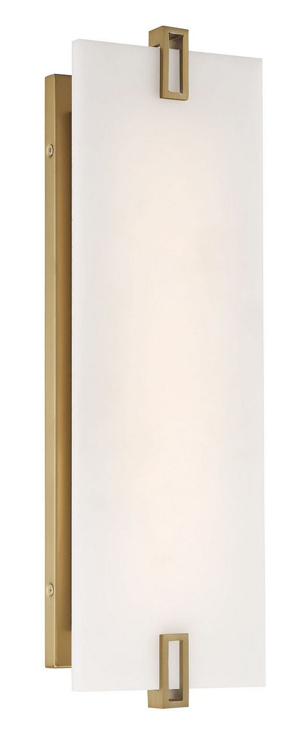 Aizen Large LED Bath Sconce in Soft Brass