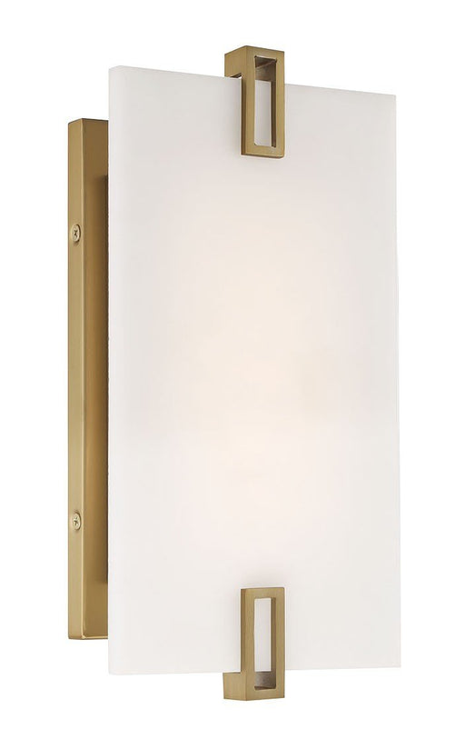Aizen Small LED Bath Sconce in Soft Brass