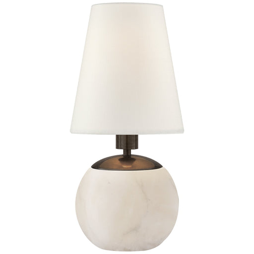 Tiny Terri Round Accent Table Lamp in Alabaster