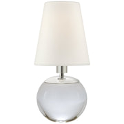 Tiny Terri Round Accent Table Lamp in Crystal