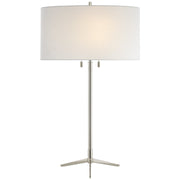 Caron 2-Light Table Lamp in Polished Nickel