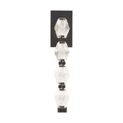 Collier 15 Wall Sconce in Dark Bronze Integrated with Clear Textured Glass