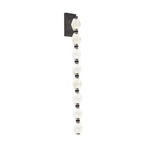 Collier 28 Wall Sconce in Dark Bronze Integrated with Clear Textured Glass