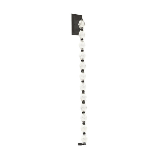 Collier 40 Wall Sconce in Dark Bronze Integrated with Clear Textured Glass