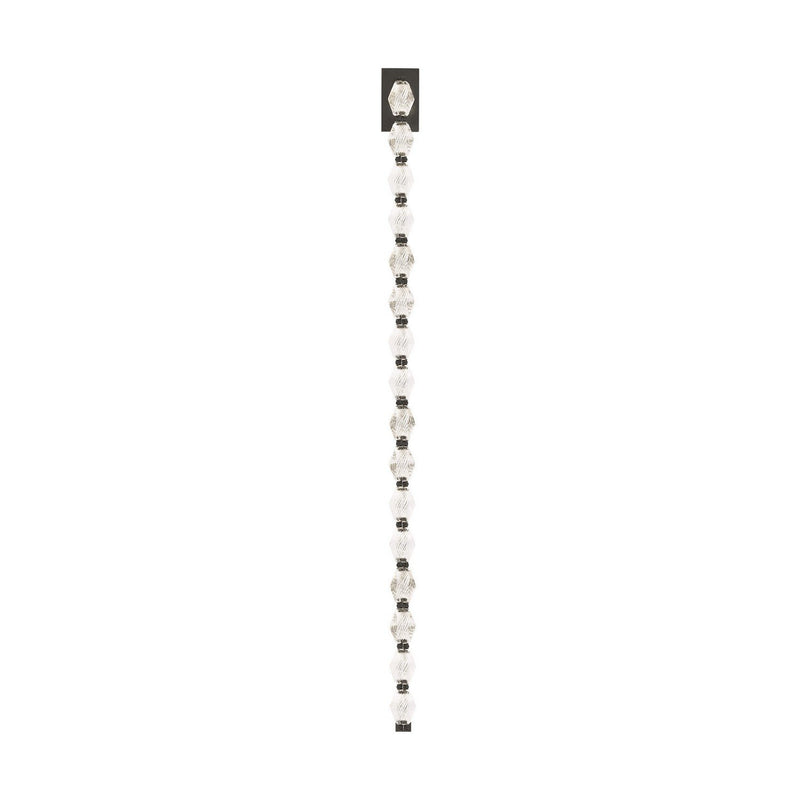 Collier 53 Wall Sconce in Dark Bronze Integrated with Clear Textured Glass