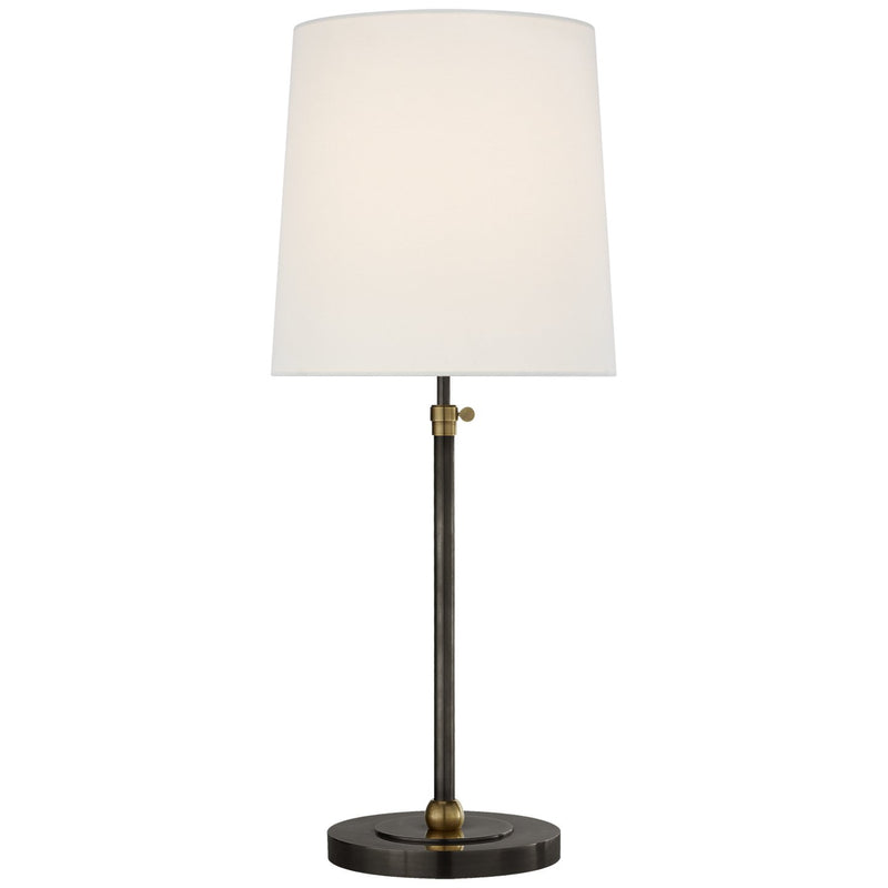 Bryant Large Table Lamp in Bronze and Hand-Rubbed Antique Brass