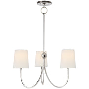 Reed Small 3-Light Chandelier in Polished Nickel
