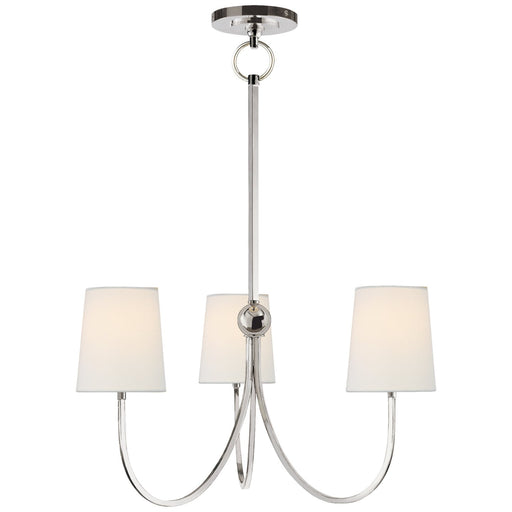 Reed Small 3-Light Chandelier in Polished Nickel
