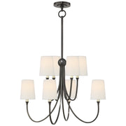 Reed Large 8-Light Chandelier in Bronze