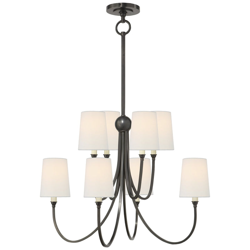 Reed Large 8-Light Chandelier in Bronze