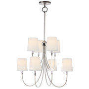 Reed Large 8-Light Chandelier in Polished Nickel