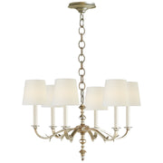 Channing Small 6-Light Chandelier in Burnished Silver Leaf