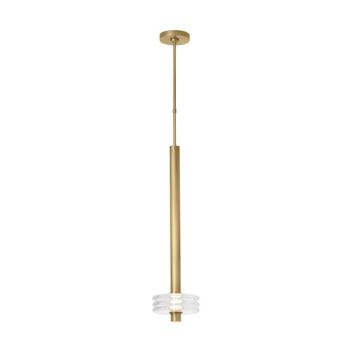 Laurel Grande Pendant in Clear Natural Brass