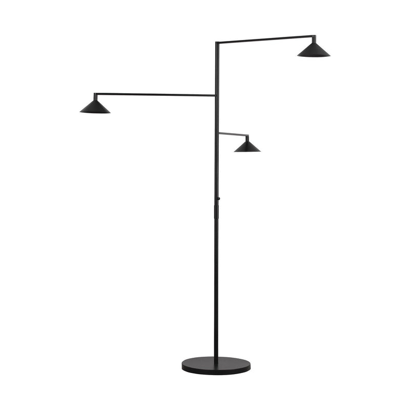 Mill 3-Light Outdoor Grande Floor Lamp in Black