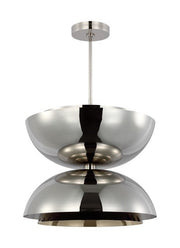 Shanti X-Large 2-Light Double Pendant in Polished Nickel