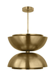 Shanti X-Large 2-Light Double Pendant in Natural Brass
