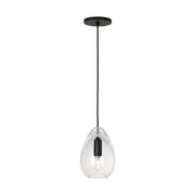 Alina Small Accent Pendant in Clear Nightshade Black