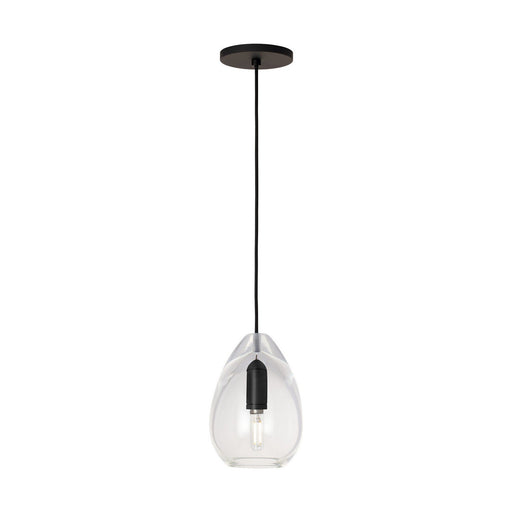 Alina Small Accent Pendant in Clear Nightshade Black