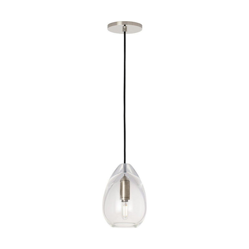 Alina Small Accent Pendant in Clear Polished Nickel