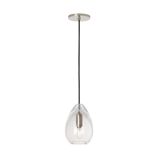Alina Small Accent Pendant in Clear Polished Nickel