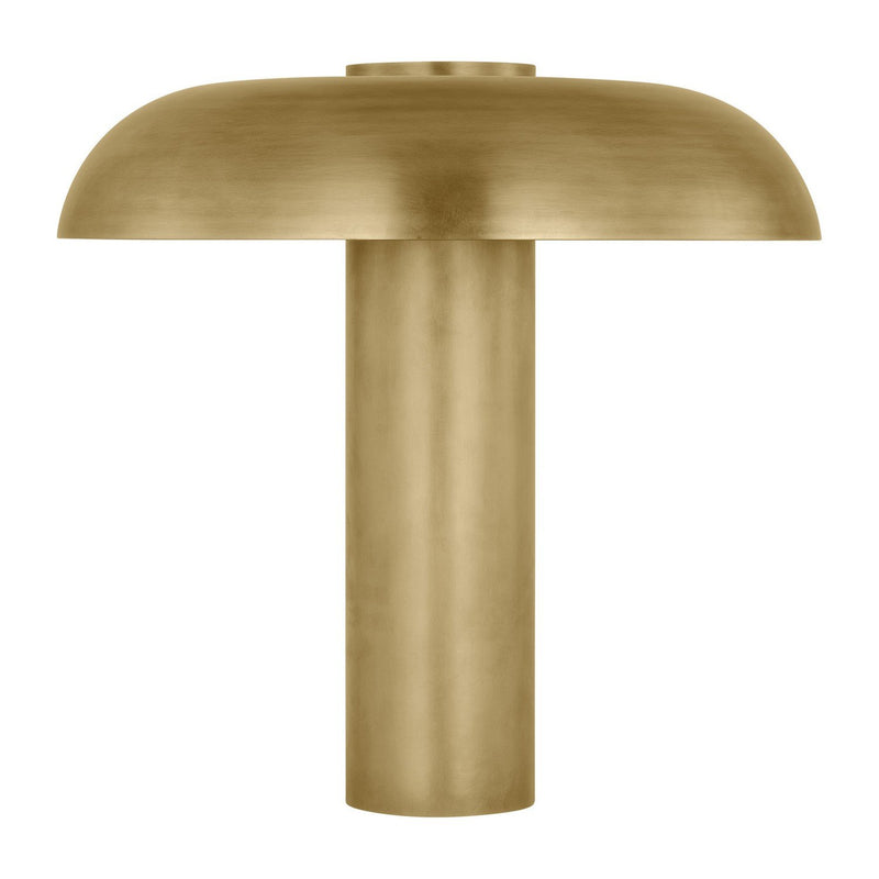 Louver Medium Table Lamp in Natural Brass