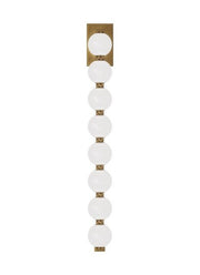 Perle 28 Wall Sconce in Natural Brass