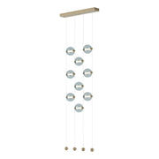 Abacus 9-Light Ceiling-to-Floor LED Pendant in Soft Gold - 139057-LED-STND-84-YL0668 by Hubbardton Forge
