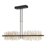 Gossamer Large LED Pendant in Black with Soft Gold Accent - 139655-LED-STND-10-84 by Hubbardton Forge