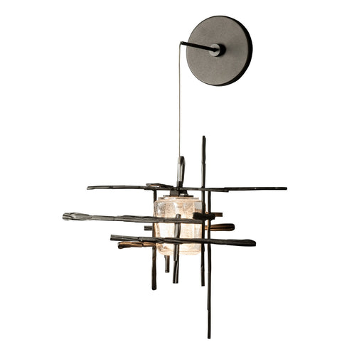 Tura Seeded Glass Low Voltage Sconce in Oil Rubbed Bronze - 201393-SKT-14-II0728 by Hubbardton Forge