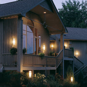 Banded Outdoor Sconce in Coastal Dark Smoke - 305893-SKT-77-GG0034 by Hubbardton Forge