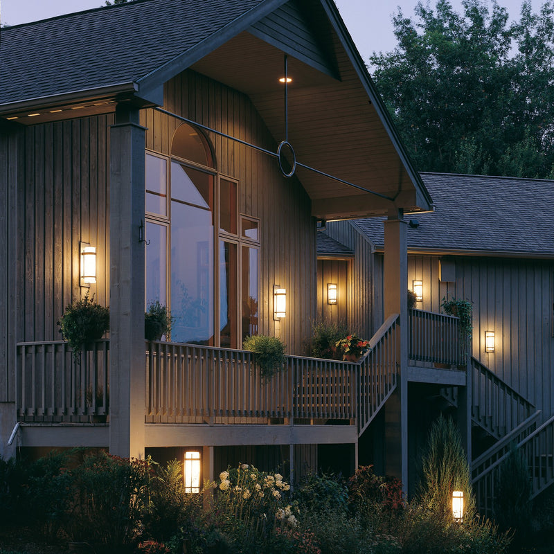 Banded Outdoor Sconce in Coastal Dark Smoke - 305893-SKT-77-GG0034 by Hubbardton Forge