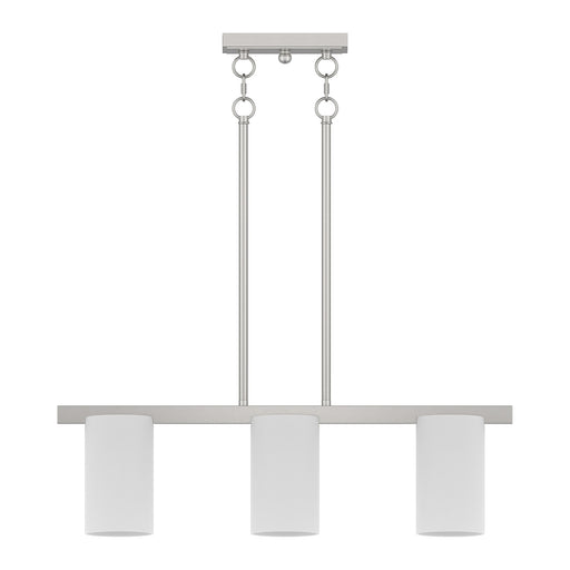 Astoria 3-Light Linear Chandelier in Brushed Nickel