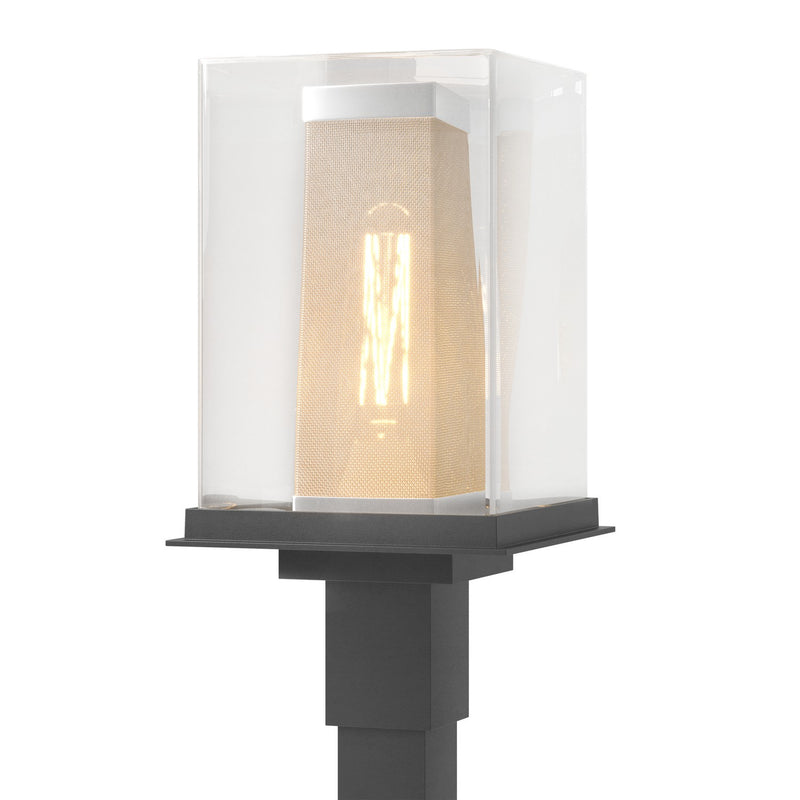 Polaris Outdoor Post Light in Coastal Black with Coastal Silver Accent - 344850-SKT-80-72-ZM0084 by Hubbardton Forge