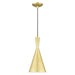 Waldorf 1-Light Pendant in Soft Gold with Polished Brass - Lamps Expo