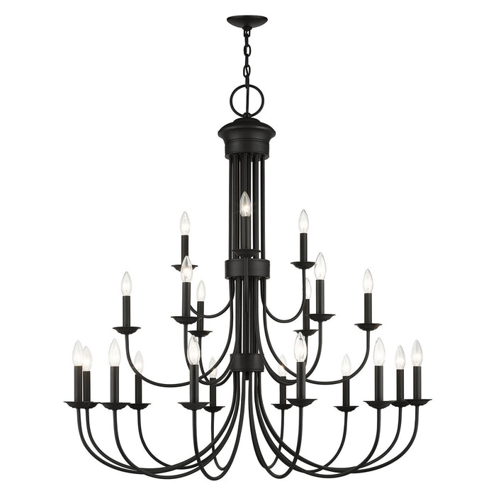 Estate 21-Light Chandelier in Black - Lamps Expo