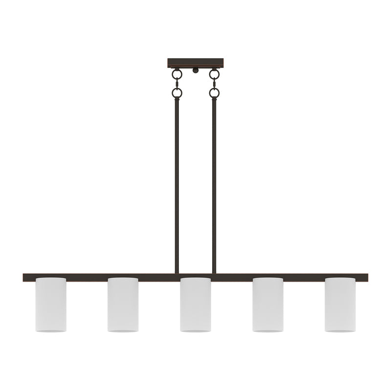 Astoria 5-Light Linear Chandelier in Olde Bronze