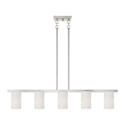 Astoria 5-Light Linear Chandelier in Brushed Nickel
