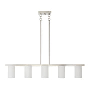 Astoria 5-Light Linear Chandelier in Brushed Nickel