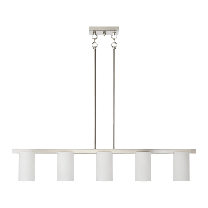 Astoria 5-Light Linear Chandelier in Brushed Nickel