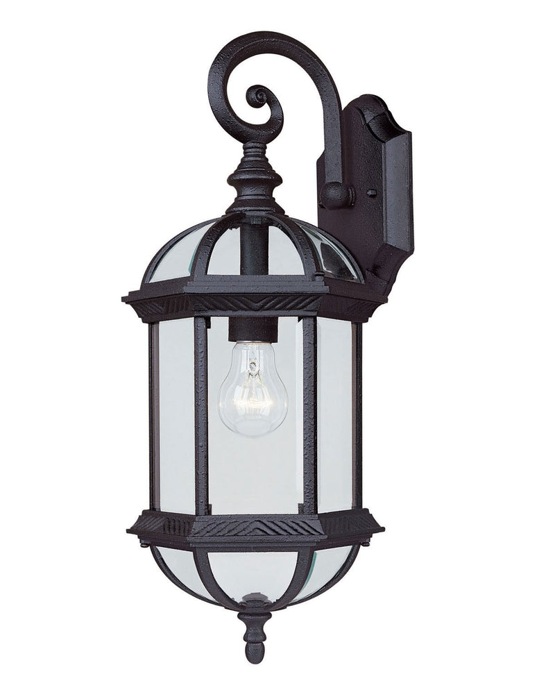 Kensington Extra Large Outdoor Wall Lantern in Textured Black