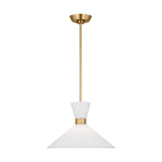 Belcarra Medium Pendant in Satin Brass